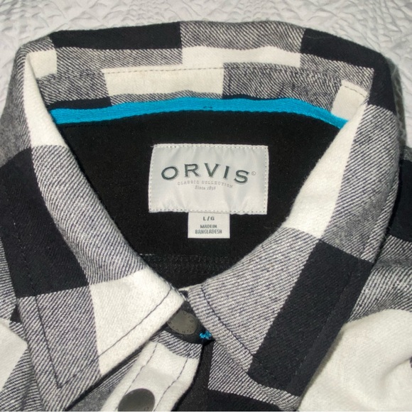 Buffalo Plaid Fleece Lined Flannel Pinnacle Shirt Jacket Size Large Orvis - Picture 7 of 12